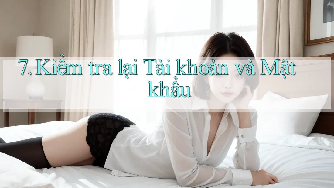 7. Kiểm tra lại Tài khoản và Mật khẩu 7. Kiểm tra lại Tài khoản và Mật khẩu